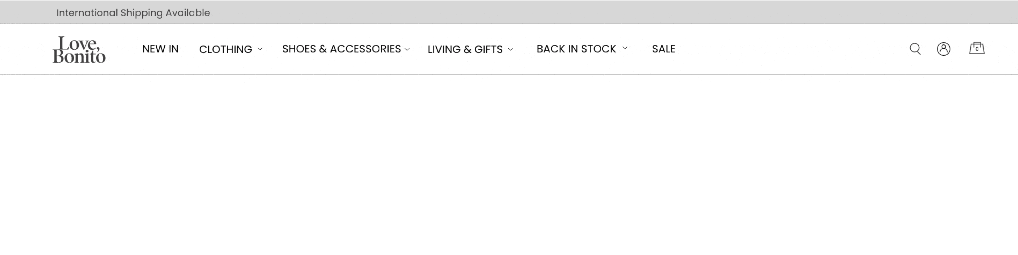Animated wireframes of the main navigation and utility bar
